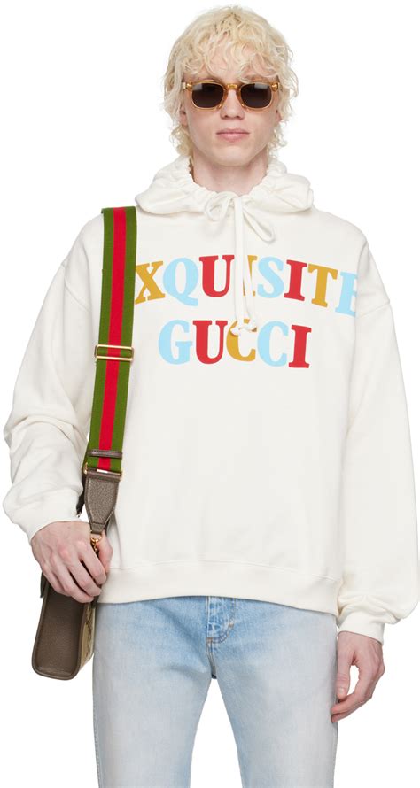 gucci hoodies white|Gucci hoodie cost.